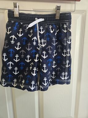 Gymboree Navy Anchor Print Kid's Swim Shorts